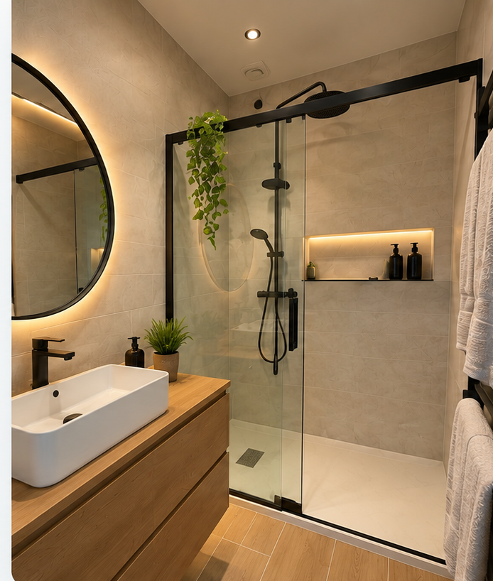 Salle de bains rénovée par SRB Rénovation